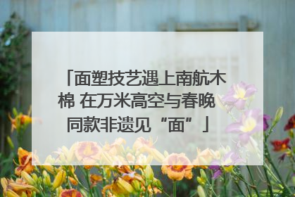 面塑技艺遇上南航木棉 在万米高空与春晚同款非遗见“面”