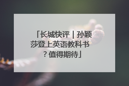 长城快评｜孙颖莎登上英语教科书？值得期待