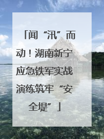 闻“汛”而动！湖南新宁应急铁军实战演练筑牢“安全堤”