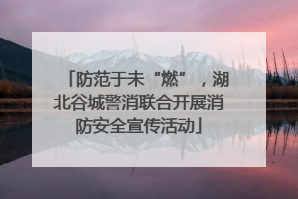 防范于未“燃”，湖北谷城警消联合开展消防安全宣传活动