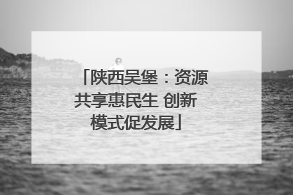 陕西吴堡：资源共享惠民生 创新模式促发展