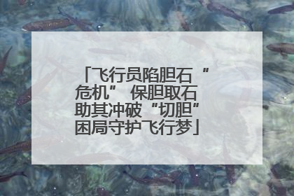 飞行员陷胆石“危机” 保胆取石助其冲破“切胆”困局守护飞行梦