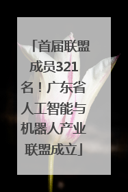 首届联盟成员321名！广东省人工智能与机器人产业联盟成立
