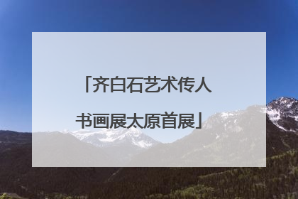 齐白石艺术传人书画展太原首展