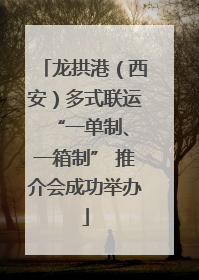 龙拱港（西安）多式联运 “一单制、一箱制” 推介会成功举办
