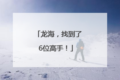 龙海，找到了6位高手！