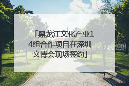 黑龙江文化产业14组合作项目在深圳文博会现场签约