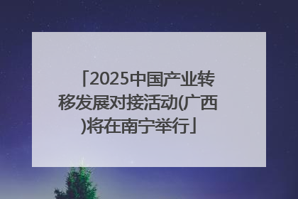 2025中国产业转移发展对接活动(广西)将在南宁举行