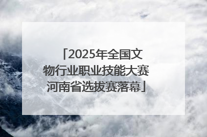 2025年全国文物行业职业技能大赛河南省选拔赛落幕
