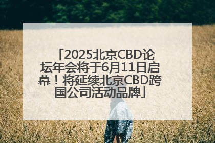 2025北京CBD论坛年会将于6月11日启幕！将延续北京CBD跨国公司活动品牌