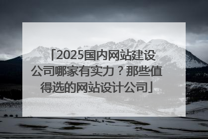 2025国内网站建设公司哪家有实力？那些值得选的网站设计公司