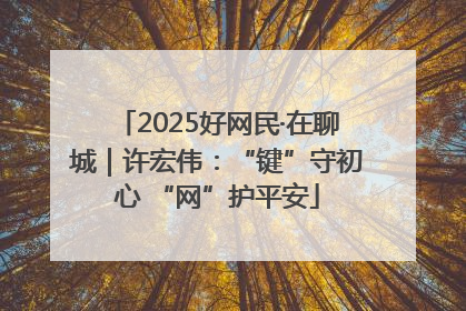 2025好网民·在聊城｜许宏伟：“键”守初心 “网”护平安