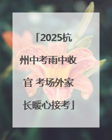 2025杭州中考雨中收官 考场外家长暖心接考