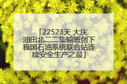 22523天 大庆油田北二二集输班创下我国石油系统联合站连续安全生产之最