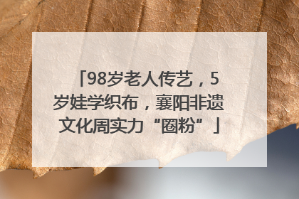 98岁老人传艺，5岁娃学织布，襄阳非遗文化周实力“圈粉”